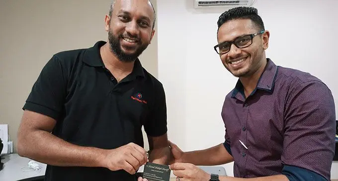 Dr Amrish Krishnan of the Kidney Hub Suva (left) and Dr Ahemd Shakeel of the Kidney Hub Nadi.  
