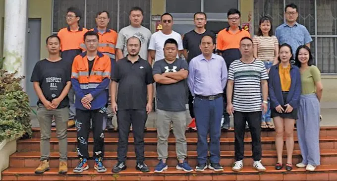 Staff members of China Railway No.5 Engineering Group Fiji Co. Ltd. Photo: China Railway No. 5 Engineering Group